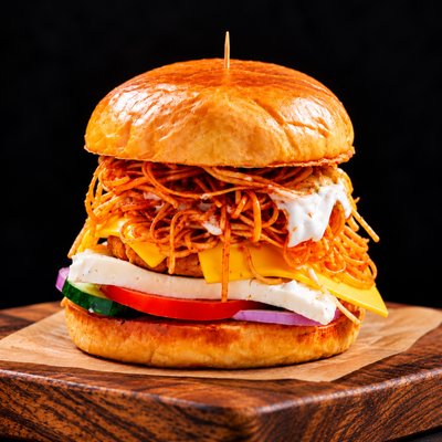 DilPanjab noodle burger